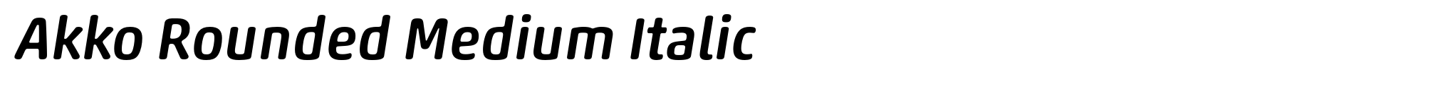 Akko Rounded Medium Italic image